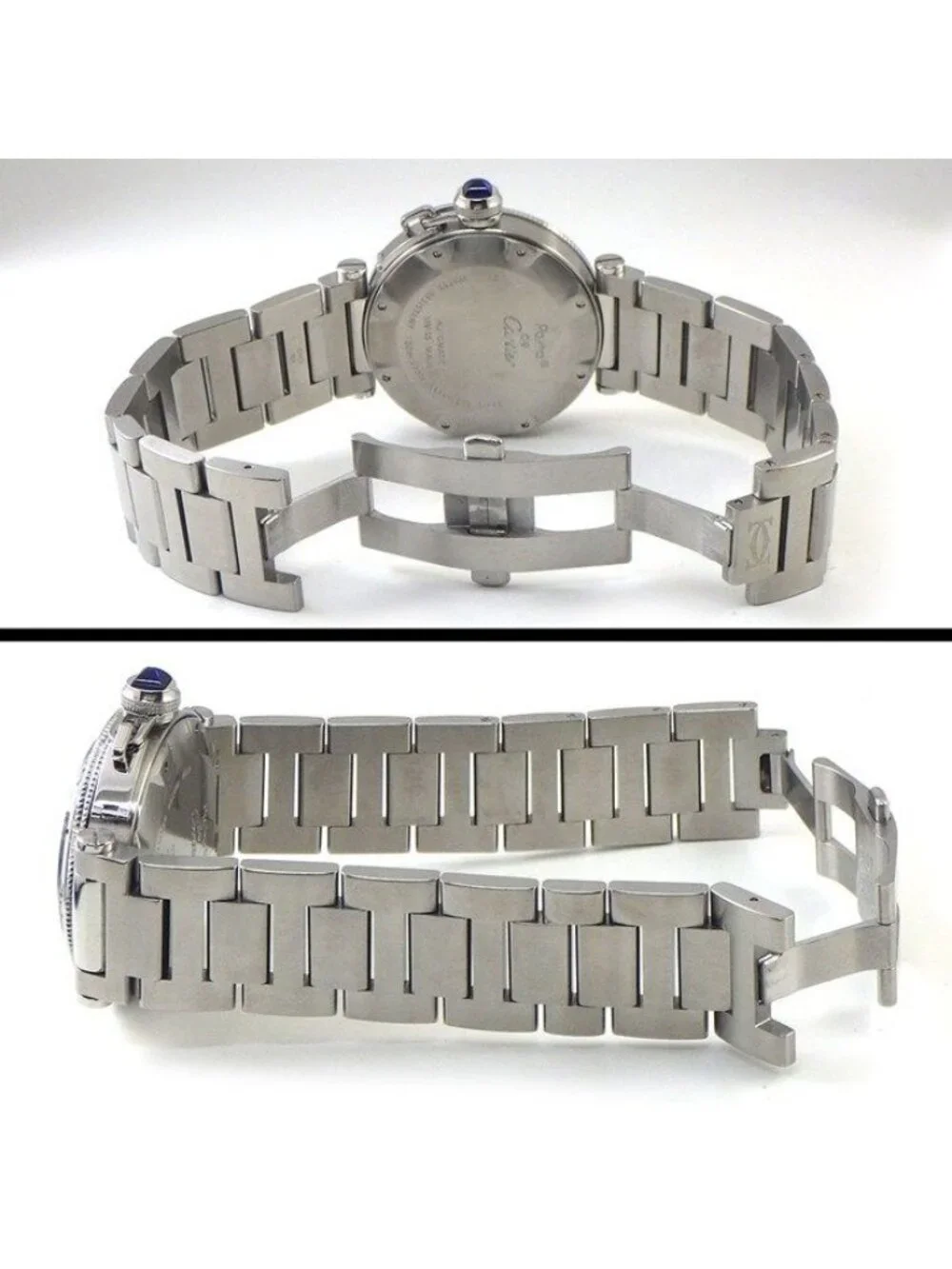 Cartier Watch Pasha Seatimer White Dial Date Luminous Hands SS Automatic Winding
